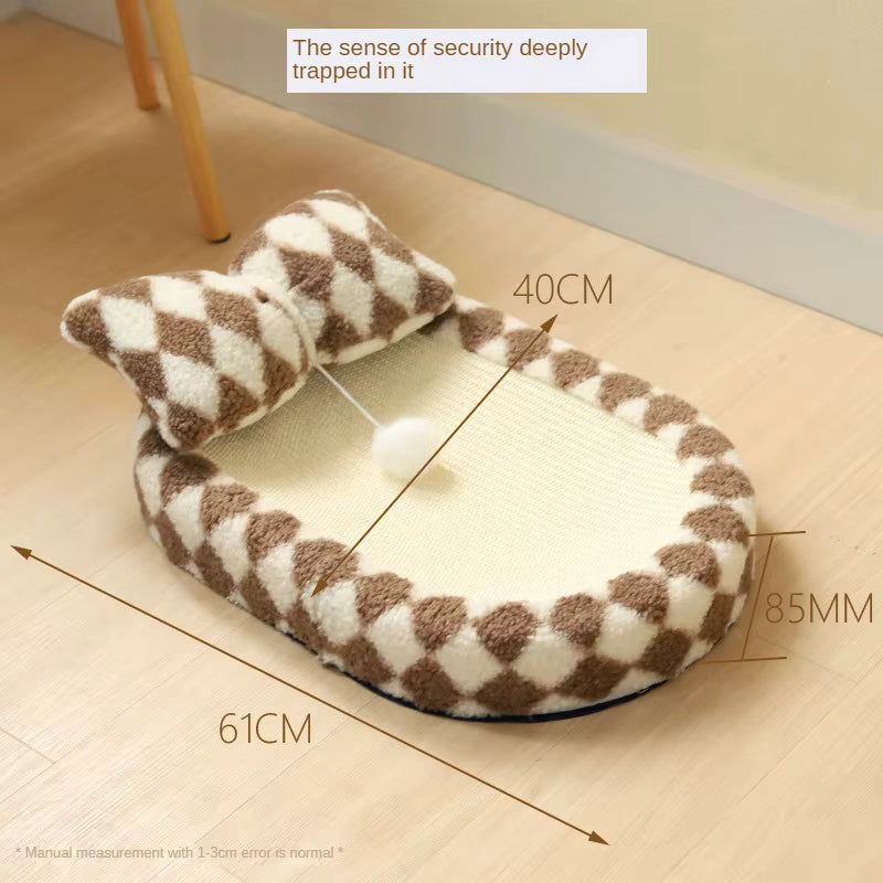 Sisal Cat Scratching Board Nest Claw Grinding Durable Basin One-Piece Molded Non-Shedding Cat Supplies Mat