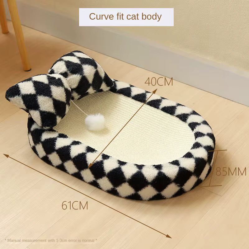 Sisal Cat Scratching Board Nest Claw Grinding Durable Basin One-Piece Molded Non-Shedding Cat Supplies Mat