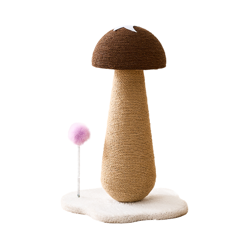 Scratching Post for Cats Mushroom Interactive Plush Pets cat Toys Spring Ball Attractive cat Scratch Toy cat Anti Scratch