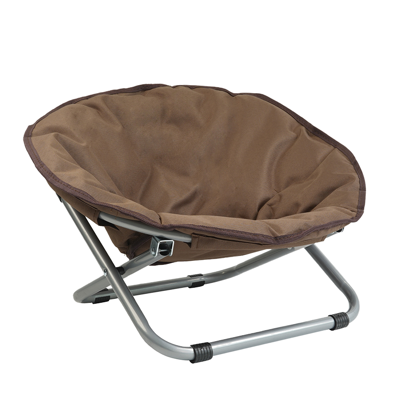 Creative Foldable Portable Round Elevated Pet Bed, with Printed Design, Breathable and Waterproof, Steel Frame, Hand Washable