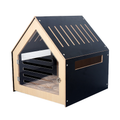 Cat House Foldable Wooden Cat House With Transparent Acrylic Door cat Houses Indoor cat Enclosure