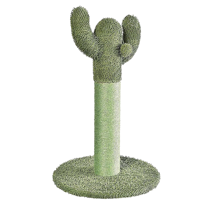 New Cactus Cat Climbing Frame Hemp Rope Cat Claw Post Hemp Rope Tree Cat Toy Scratch-Resistant and Mildew-Proof
