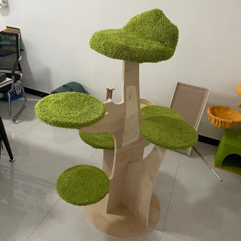 The Trunk-shaped Wooden Pet House Cat-rocking Toy Is Suitable for Climbing and Sleeping, and Can Prevent Cats From Scratching.