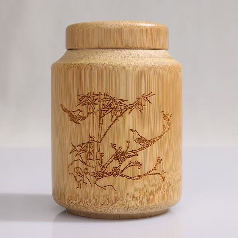 Solid Wood Ash Urn with Custom Pattern, Eco-Friendly Casket Stand, Suitable for Pet Cremation Supplies, Memorial Pet Ash Box