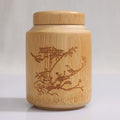 Solid Wood Ash Urn with Custom Pattern, Eco-Friendly Casket Stand, Suitable for Pet Cremation Supplies, Memorial Pet Ash Box