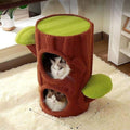 Cat House Indoor High Grade Cat House Removable Mats Heavy Duty Cat Furniture Double-layer cat Bed