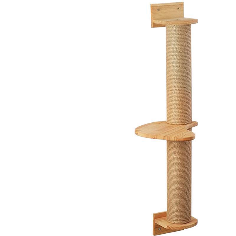 Cat Activity Tree cat Scratching Post Wall Mounted Wood Eco-Friendly Pine Hammock 5 Pcs Pet cat Accessories cat Wall Shelves