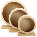 Handmade Modern Wooden Exercise Wheel for Small Pets Interactive Chewing Toy for Hamster Rat Pig Chinchilla Gerbil Etc