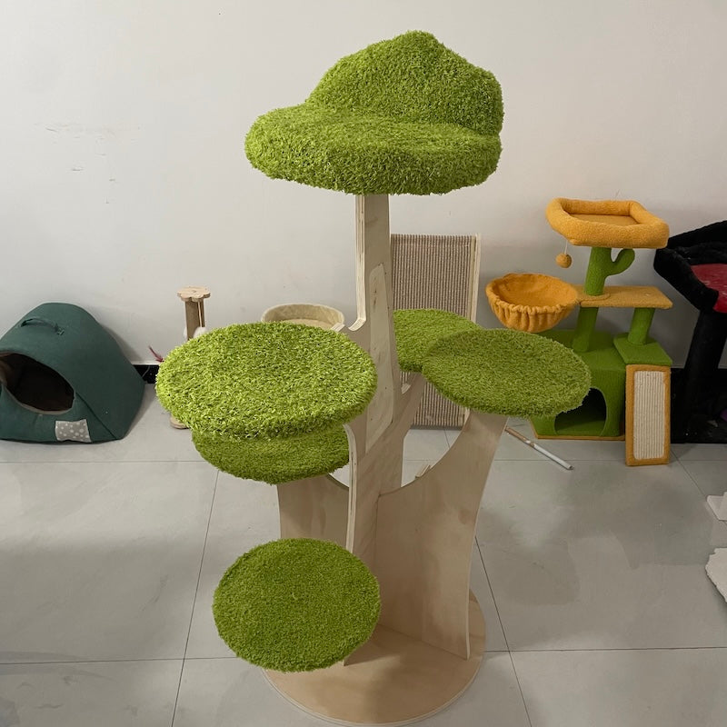 The Trunk-shaped Wooden Pet House Cat-rocking Toy Is Suitable for Climbing and Sleeping, and Can Prevent Cats From Scratching.