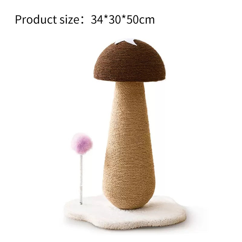 Scratching Post for Cats Mushroom Interactive Plush Pets cat Toys Spring Ball Attractive cat Scratch Toy cat Anti Scratch