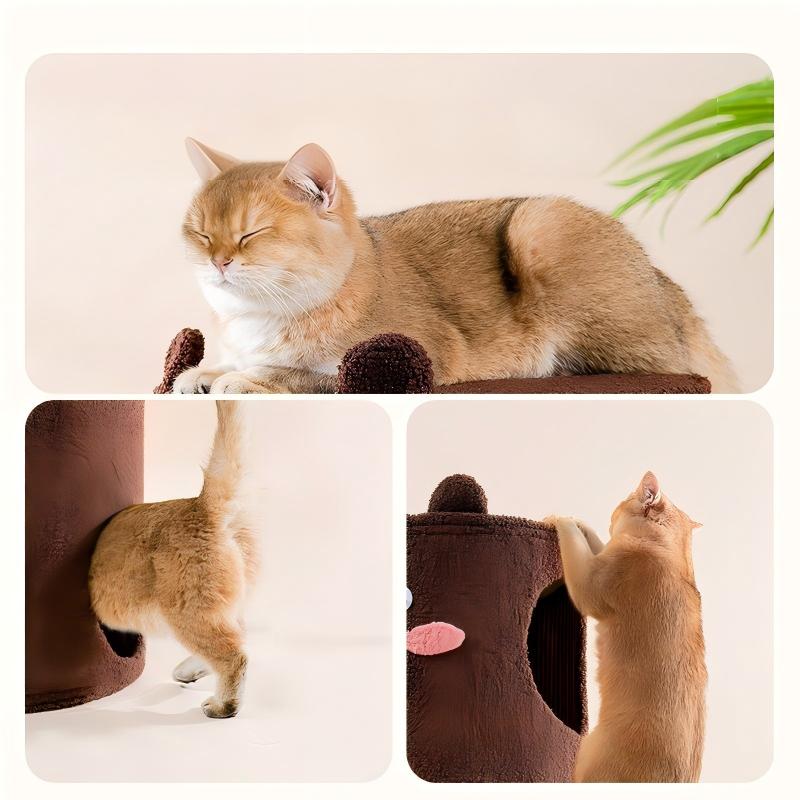 Cat Tree House Wooden cat House Breathable Adorable cat House Indoor cat Bed Luxury cat House