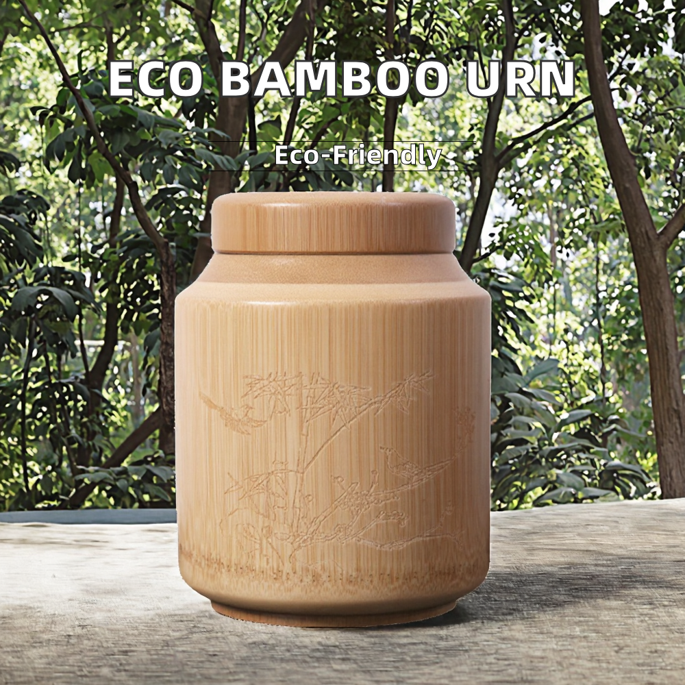 Solid Wood Ash Urn with Custom Pattern, Eco-Friendly Casket Stand, Suitable for Pet Cremation Supplies, Memorial Pet Ash Box