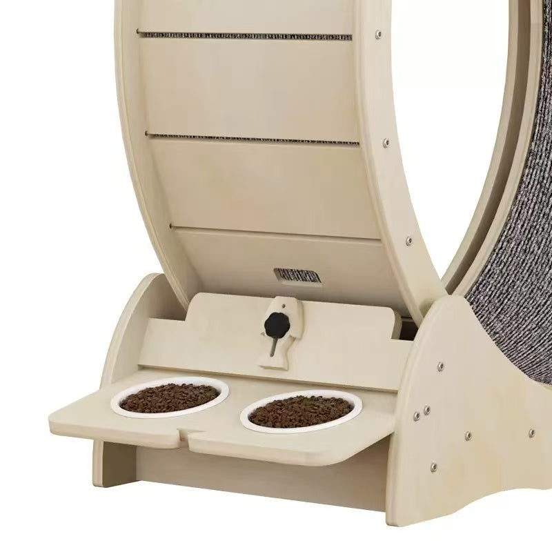 Sisal Fashionable Multifunctional Silent Eco-Friendly Cat Treadmill, Indoor Wood Color, High-End Quality