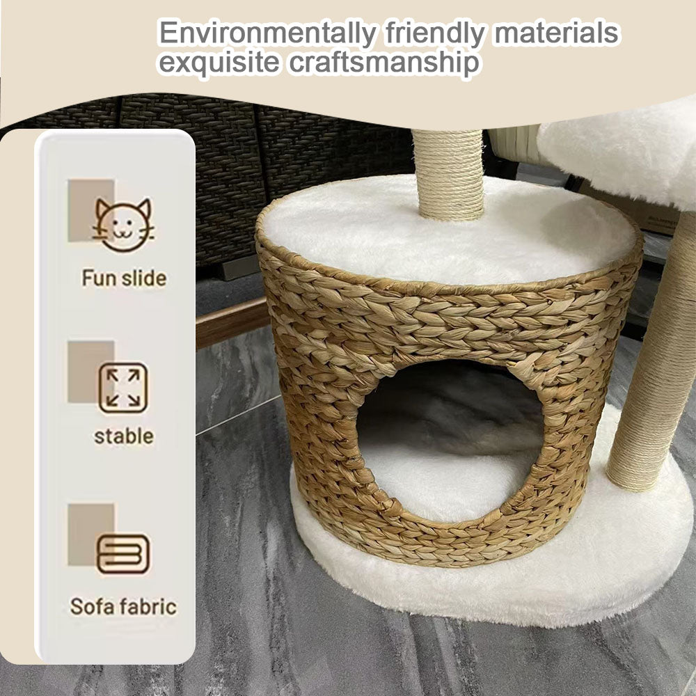 2026 New Model cat Tree House Luxury-inspired cat Tower Tree Solid Wood cat Tree Supports Wholesale