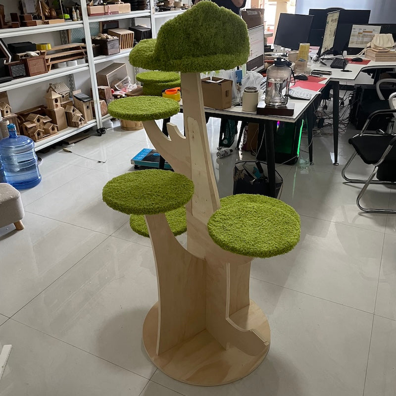 The Trunk-shaped Wooden Pet House Cat-rocking Toy Is Suitable for Climbing and Sleeping, and Can Prevent Cats From Scratching.