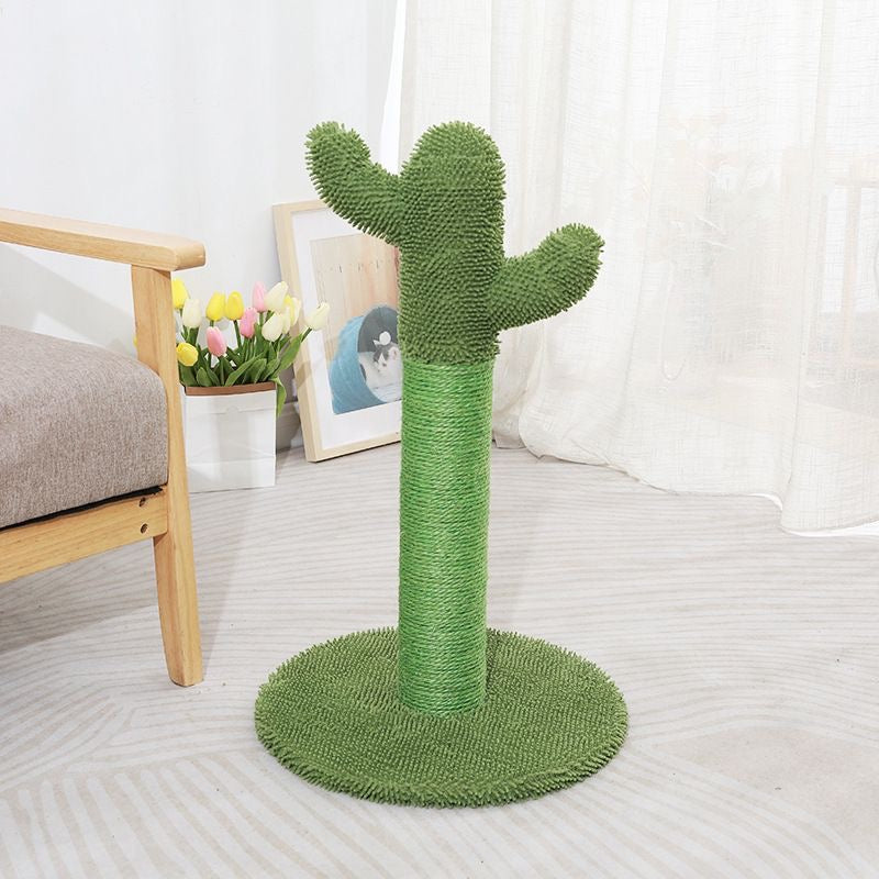 New Cactus Cat Climbing Frame Hemp Rope Cat Claw Post Hemp Rope Tree Cat Toy Scratch-Resistant and Mildew-Proof