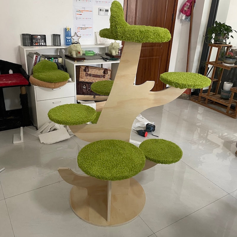 The Trunk-shaped Wooden Pet House Cat-rocking Toy Is Suitable for Climbing and Sleeping, and Can Prevent Cats From Scratching.