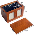 U-Shaped Lock Wood Pet Cremation Box Memory House with Commemorative Card for Pets up to 40 Pounds Animal Patterned