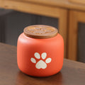 Ceramic Pet Cremation Urn Moisture-Resistant Humidity-Resistant for Ashes Storage-Patterned Funeral Sealing Container Memorial