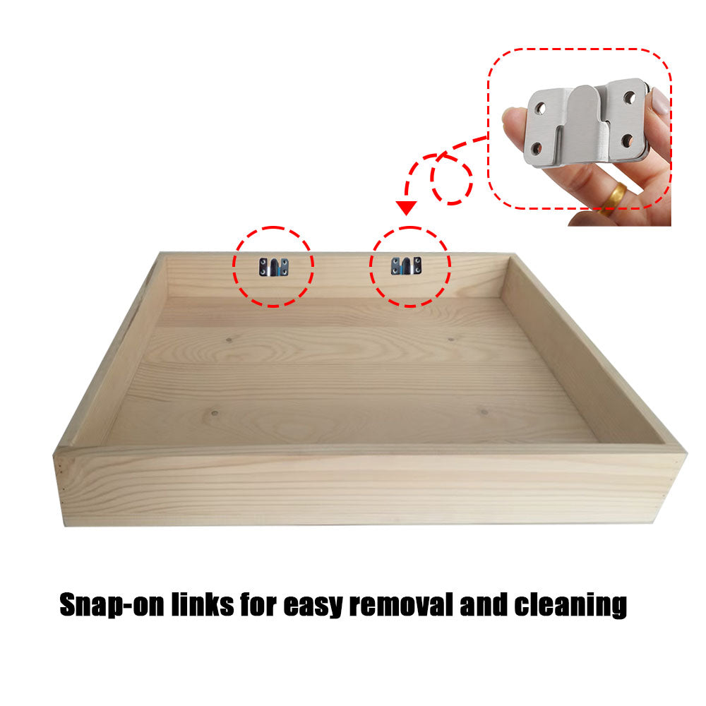 Wooden Rabbit Feeder and Trough with Water Dispenser Rabbit hay Feeder, Detachable for Easy Cleaning