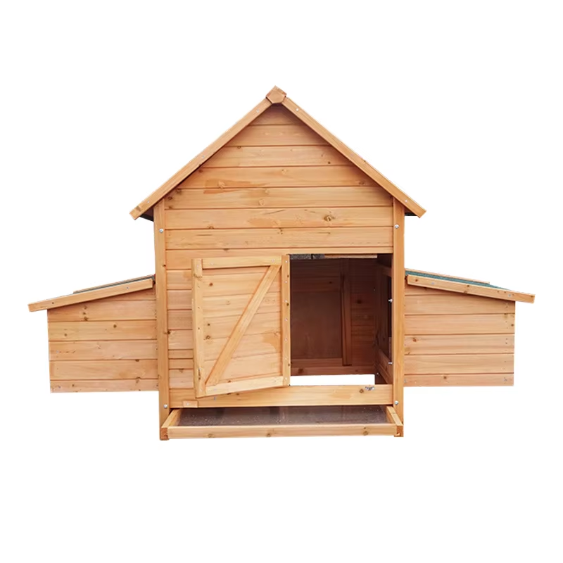 Modern Solid Wood Poultry Cage Rainproof Chicken Coop and Rabbit Cage with Brooding Box Easy to Clean for Gardens