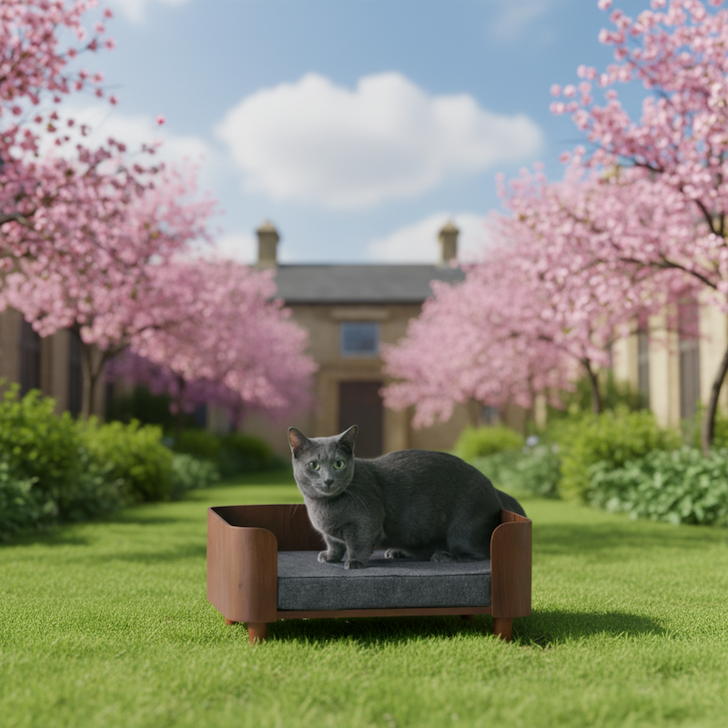 Wooden Dog House Pet Bed Small and Medium Cat Bed Four Seasons Universal Mattress Luxury Odorless Solid Wood Material