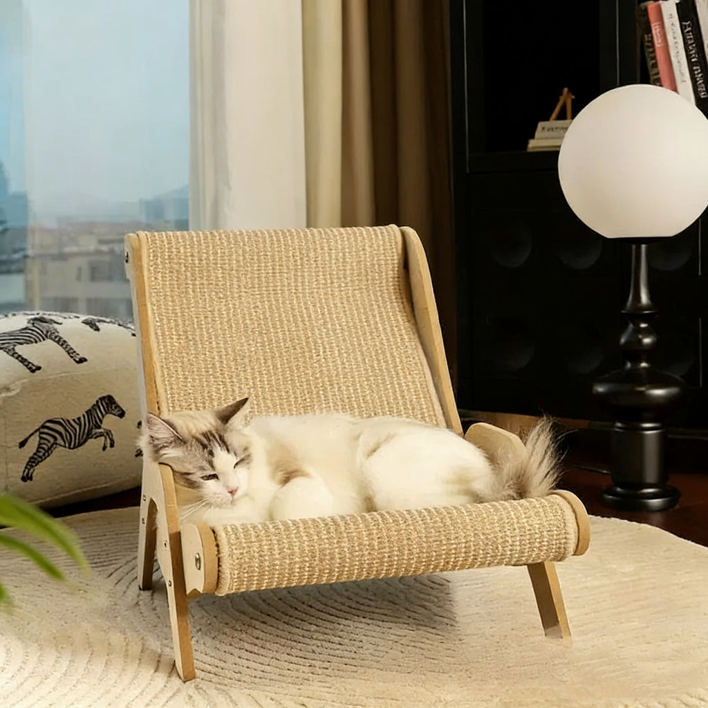 Chair Wood cat Scratcher cat Scratcher Bed Sisal Hot Sales 100% Natural Sisal Large Size cat Scratcher Mat Pad Modern Style