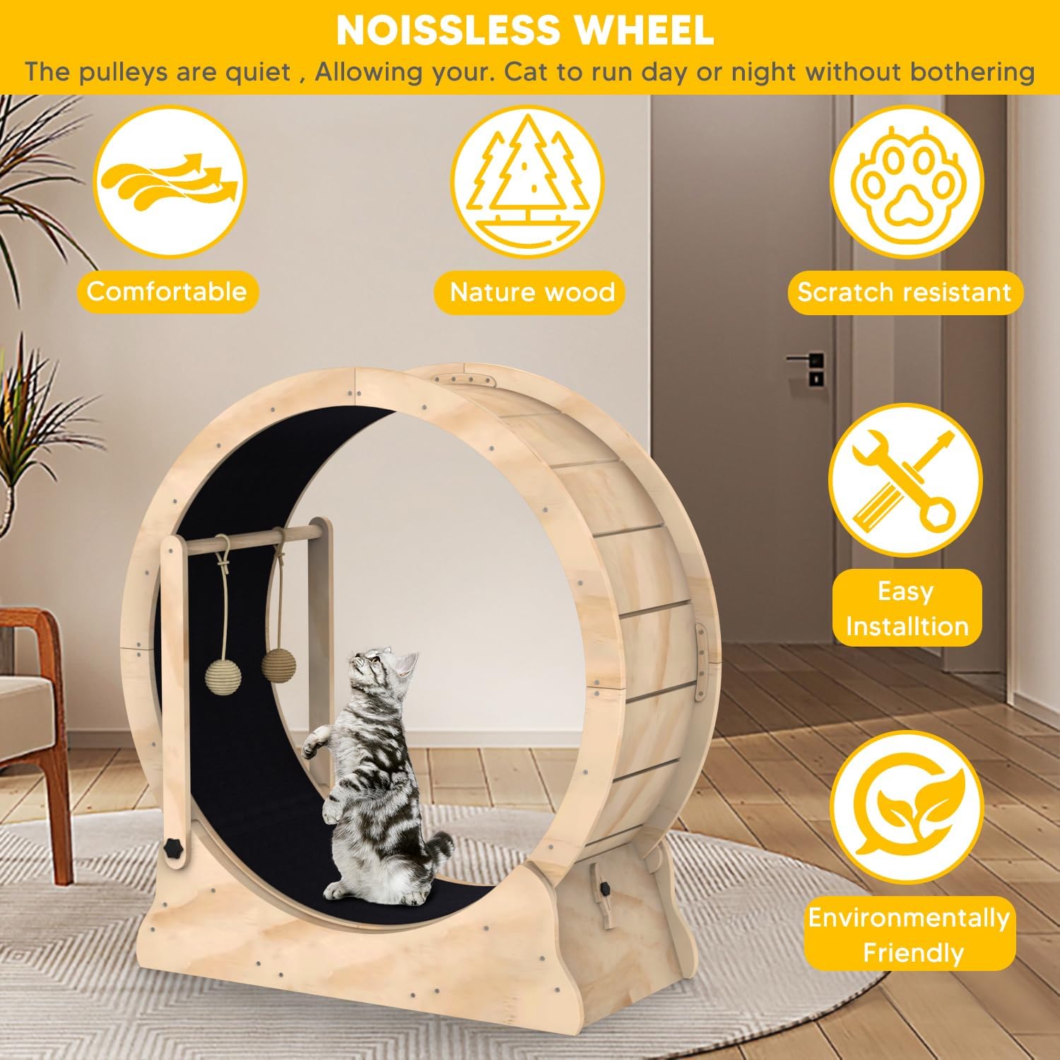 Hot Selling High Quality Interactive Cat Exercise Wheel Funny Sustainable Cat Teaser Treadmill Track Today's Trending Hot Item