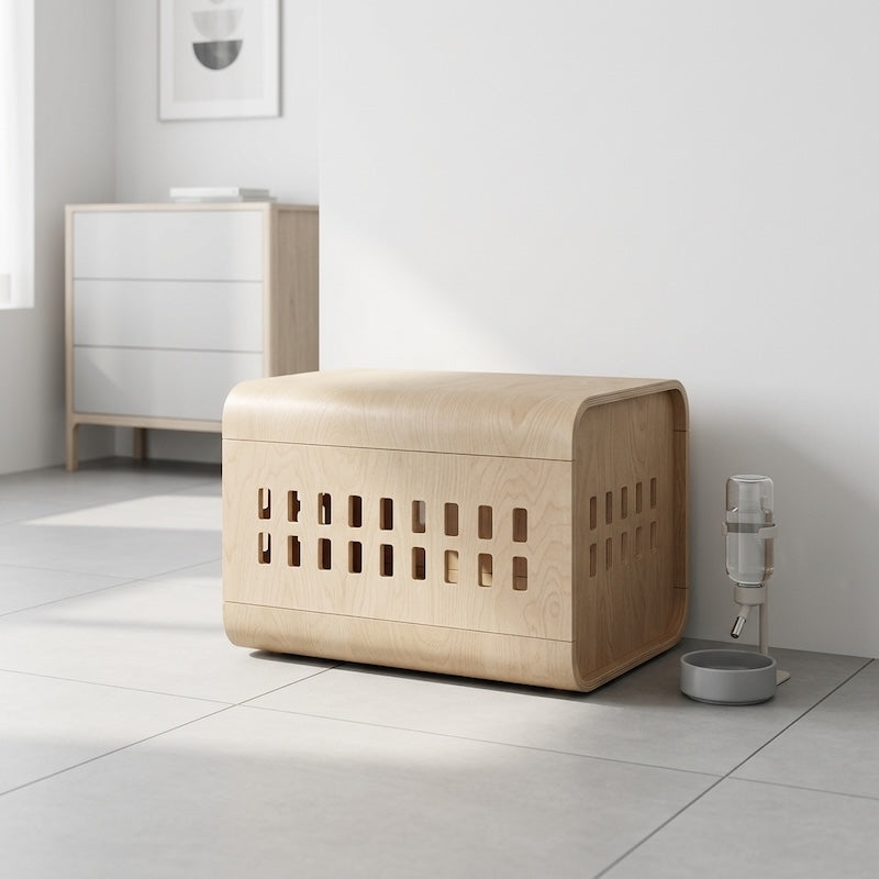 Home Indoor Wooden Ark Dog House New Breathable Solid Wood Pet House Wooden Pet House