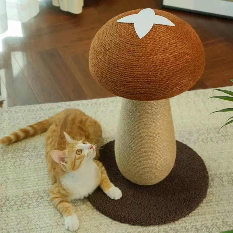Scratching Post for Cats Mushroom Interactive Plush Pets cat Toys Spring Ball Attractive cat Scratch Toy cat Anti Scratch