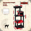 56.3" Gothic Cat Tree for Indoor Cats Sisal Covered Scratching Posts, Cozy Condo and Top Perch Black